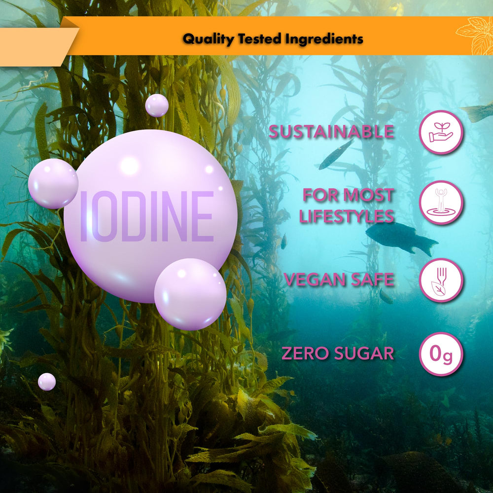 Vegan and Non-GMO iodine drops packaging