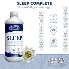 Buried Treasure Sleep Complete being poured shows natural pineapple and citrus flavors for a comforting evening drink.