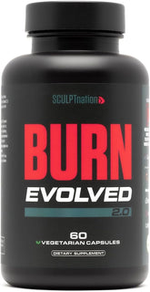 Hero image showing Sculpt Nation Burn thermogenic fat burner bottle