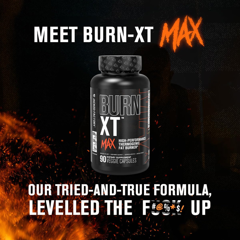 Jacked Factory Burn-XT Max packaging and capsules