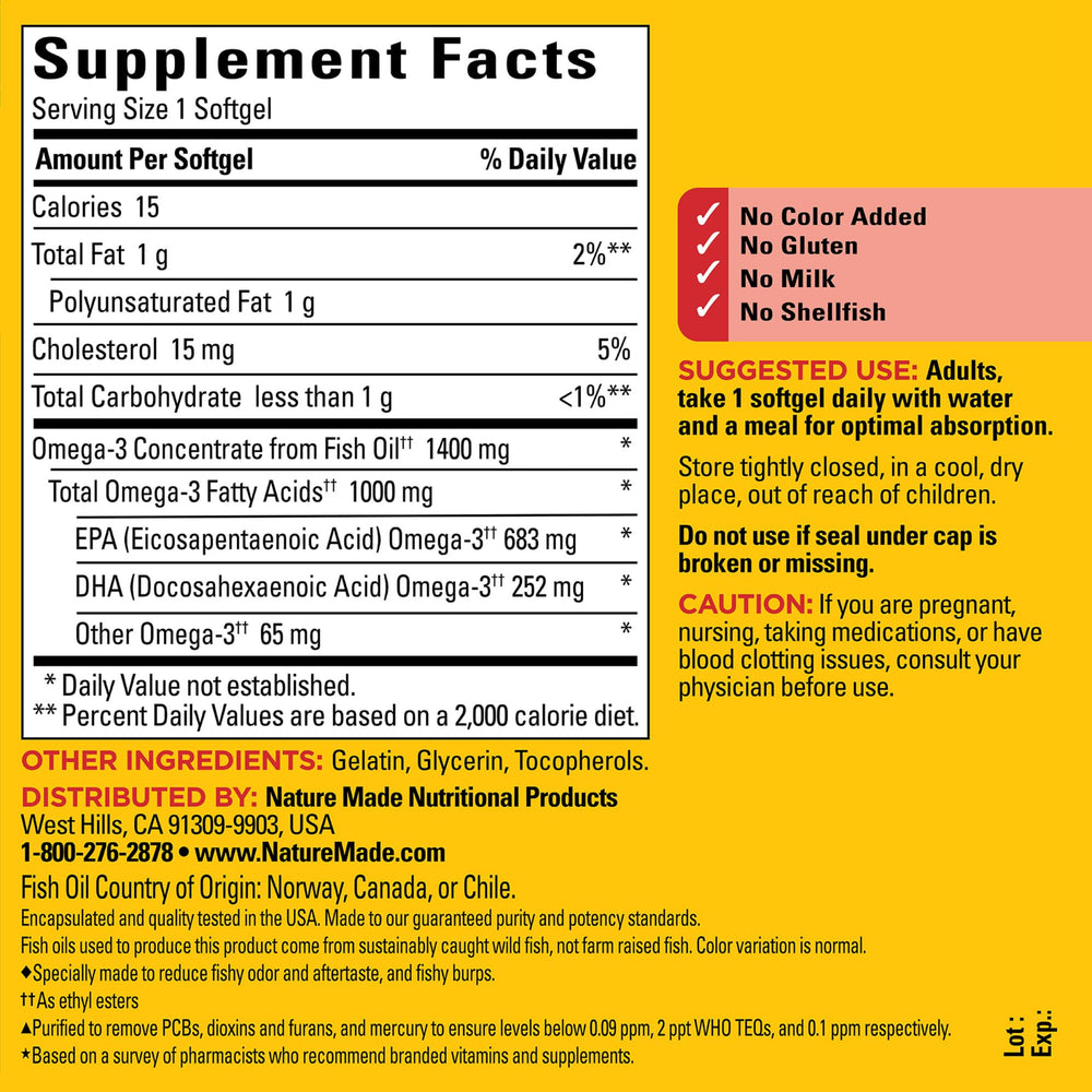 Lemon scent burp-less omega-3 softgels