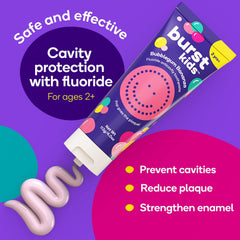 Close-up of toothpaste ingredients including xylitol and silica