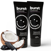 BURST Charcoal Whitening Toothpaste tube and packaging