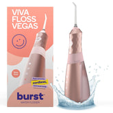 Front view of Burst Electric Water Flosser in Rose Gold