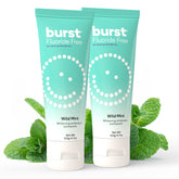 Two BURST Fluoride Free Whitening Toothpaste Wild Mint 4.7oz tubes in a 2-pack