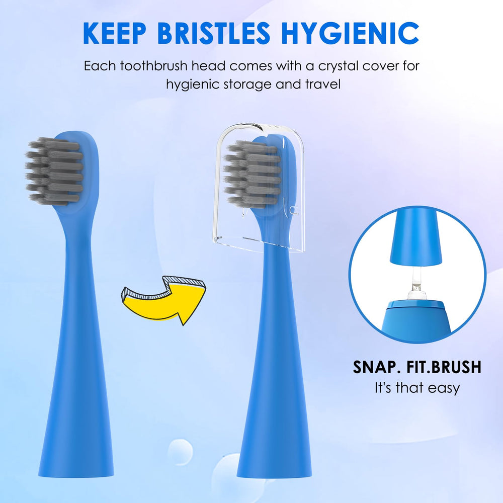 Close-up of ultra-soft rounded bristles on Burst Kids head