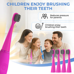 Easy installation of Burst Kids replacement heads on Burst electric toothbrush