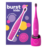 Burst Kids & Toddlers Electric Toothbrush Pink - hero shot with soft bristles
