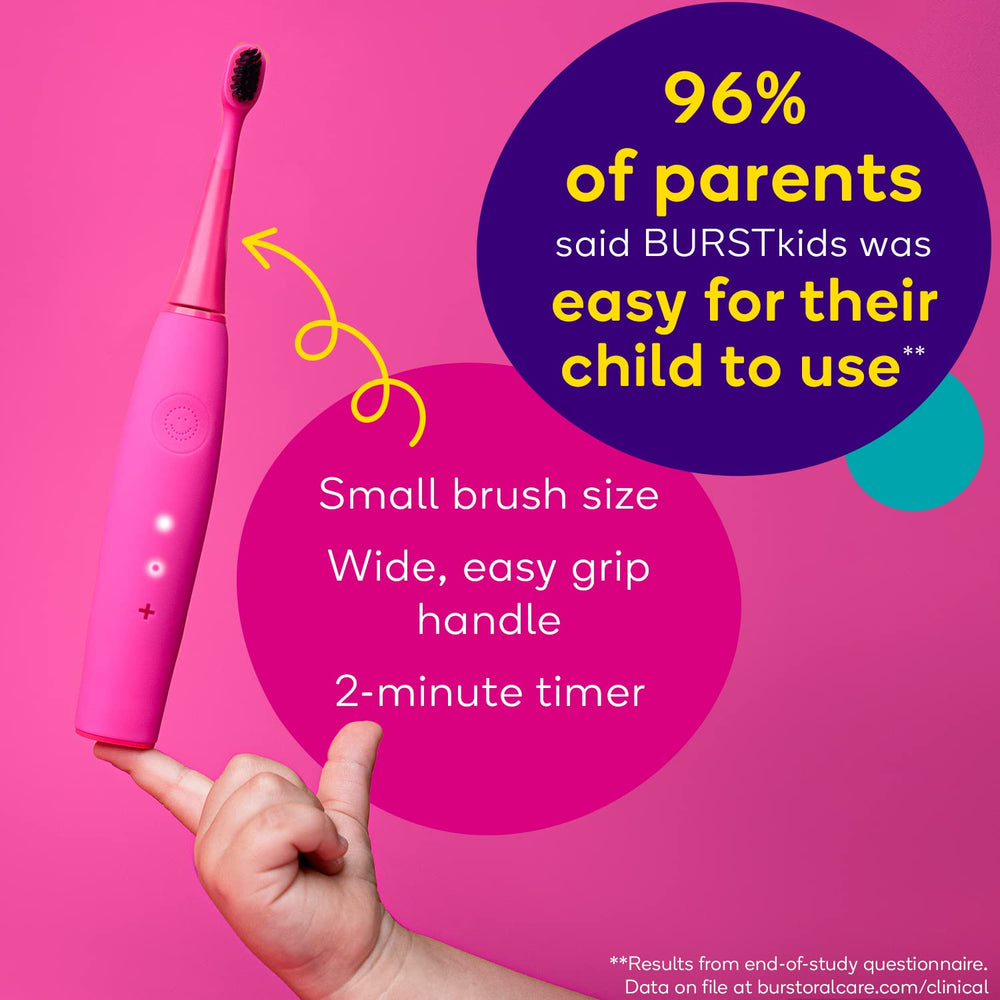 Purple BURST toothbrush bristles close-up