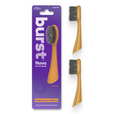 Orange BURST Nova Sonic replacement head with soft bristles