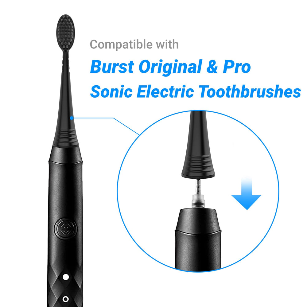 Close-up of replacement brush heads showing bristles
