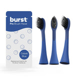 BURST Pro replacement heads cobalt blue 3-pack – front view