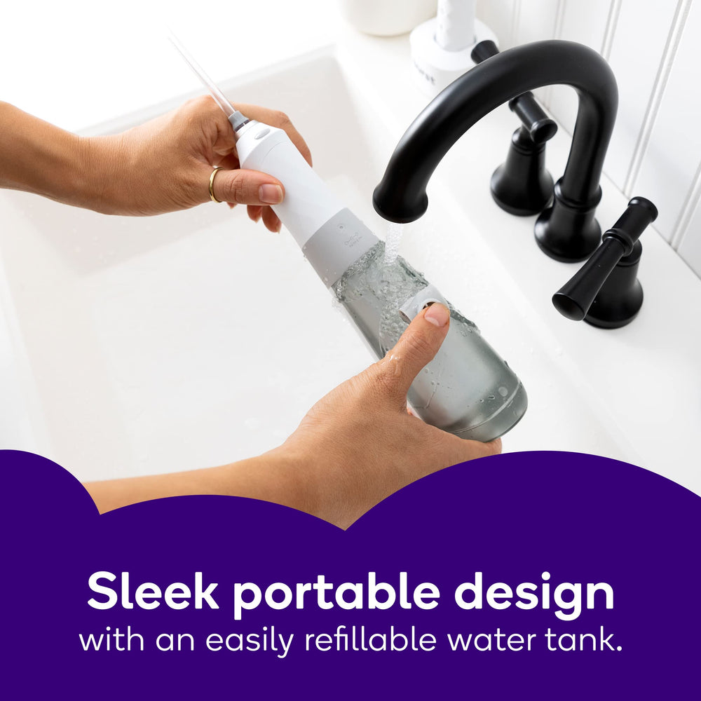 Waterproof design and travel bag included with BURST Flosser