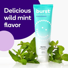 Coconut oil and xylitol ingredients highlighted on BURST packaging