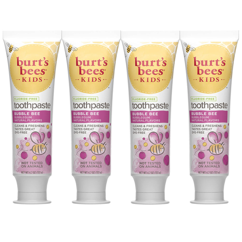 Hero image: Burt's Bees Kids Toothpaste Bubble Bee 4.7 oz pack of 4