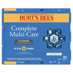 No SLS Triclosan or Parabens label on Burt's Bees toothpaste