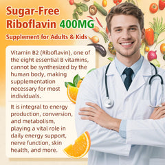 Concept of energy metabolism supported by vitamin B2 gummies