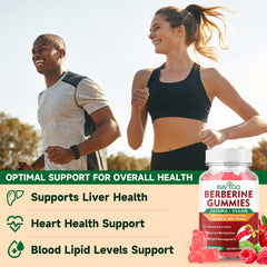 Raspberry-flavored Berberine Gummies close-up