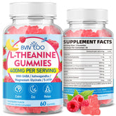 BVIVLOO L-Theanine Gummies Raspberry flavor bottle – 60-count