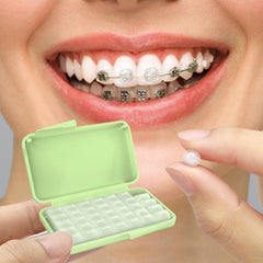 Clear dental wax for braces and aligners