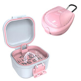 BVN leak-proof denture case with accessible soaking holes