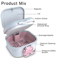 Travel-ready BVN denture case for on the go