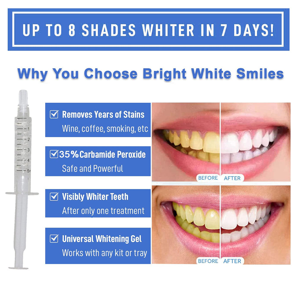 Whitening gel removes cigarette, coffee and tea stains