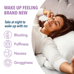 Bye-Bye Weekend PM packets close-up showing convenient nightly sachets.