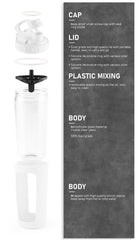 BYLWORKOUT borosilicate glass body resists odors and stains for fresh taste
