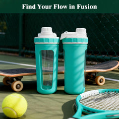 BYLWORKOUT portable 28oz glass bottle ideal for gym and outdoors