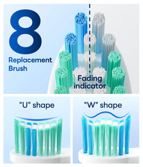Brush head with fade indicators