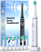 Bymore electric toothbrush in pure white, front view