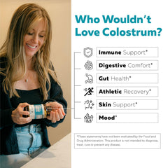 Quality standards: hormone-free, gluten-free, non-GMO colostrum