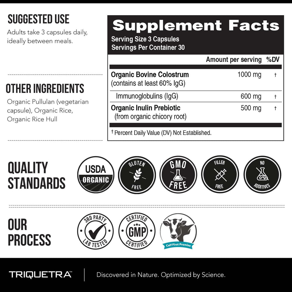 Packaging and labeling of C-Strum Colostrum capsules