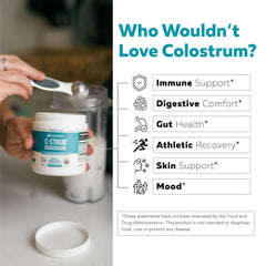 Quality standards indicating hormone-free, antibiotic-free, gluten-free colostrum
