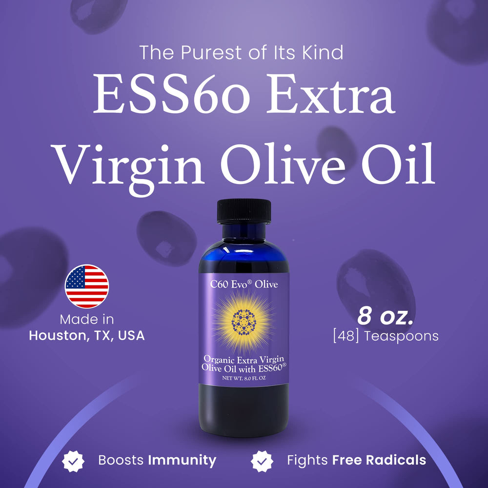 Close-up of C60 Evo ESS60 olive oil bottle