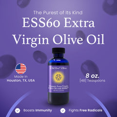Close-up of C60 Evo ESS60 olive oil bottle