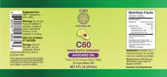 Close-up of label highlighting 99.99% Carbon60 purity