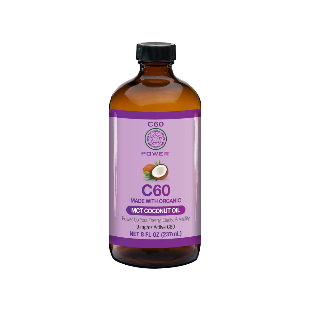 Front view of C60 Power MCT 8 oz bottle