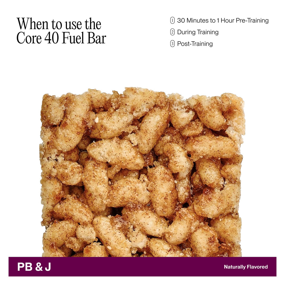 Cadence energy bar texture shot reveals rice crisps for quick digestion during activity.