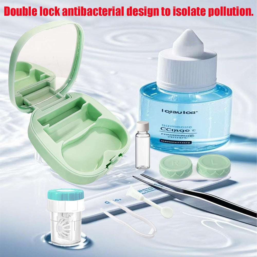 Close-up of the compact case with cleaner washer and tools