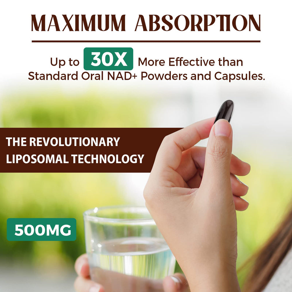 Caenciennes Liposomal NAD+ packaging emphasizes USA-made, allergen-free formulation