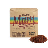 Cafe Mam therapy coffee ground for enema prep, organic and fair trade.