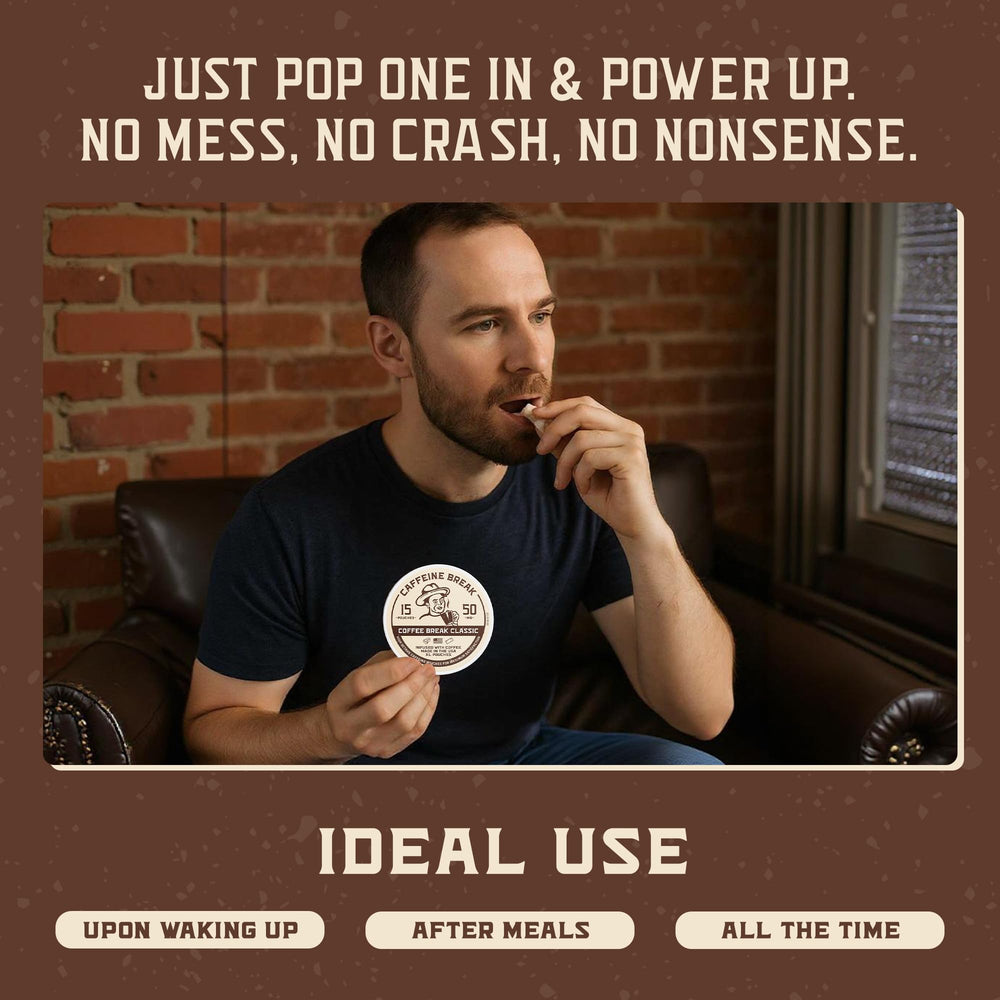 Caffeine Break Coffee Break Made in USA label signals trusted quality.