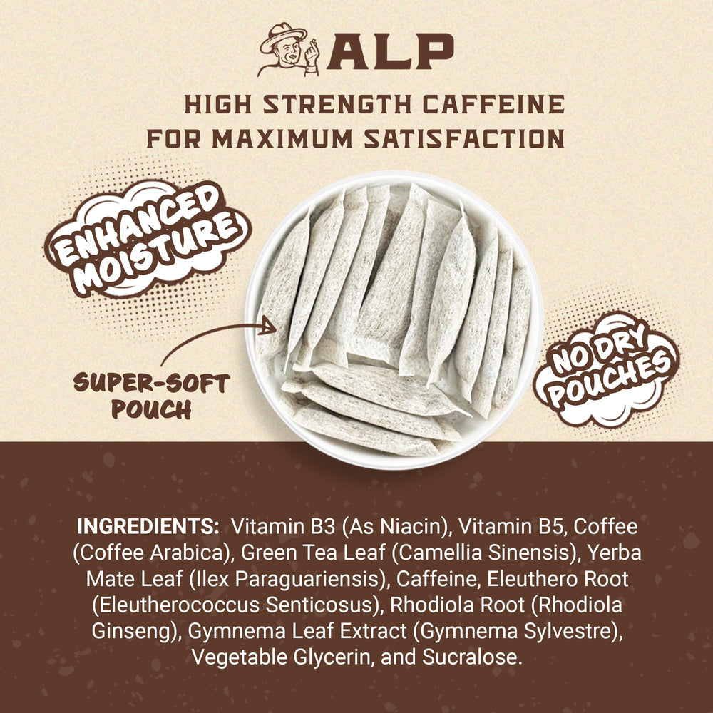 Caffeine Break Coffee Break Tin front showcases 15 XL pouches for all-day use.