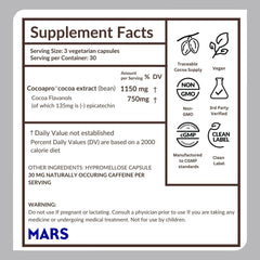 Caffeine content per serving 30 mg