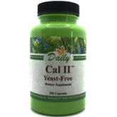 Product bottle of Cal-II Yeast-Free calcium supplement with lime-derived calcium carbonate and calcium hydroxide