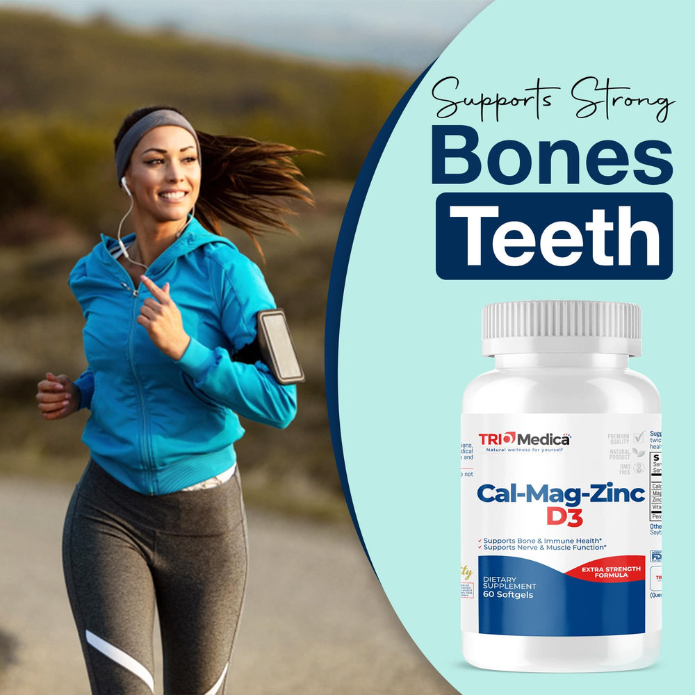 Graphic illustrating immune, bone and teeth support