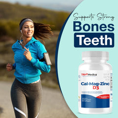 Graphic illustrating immune, bone and teeth support