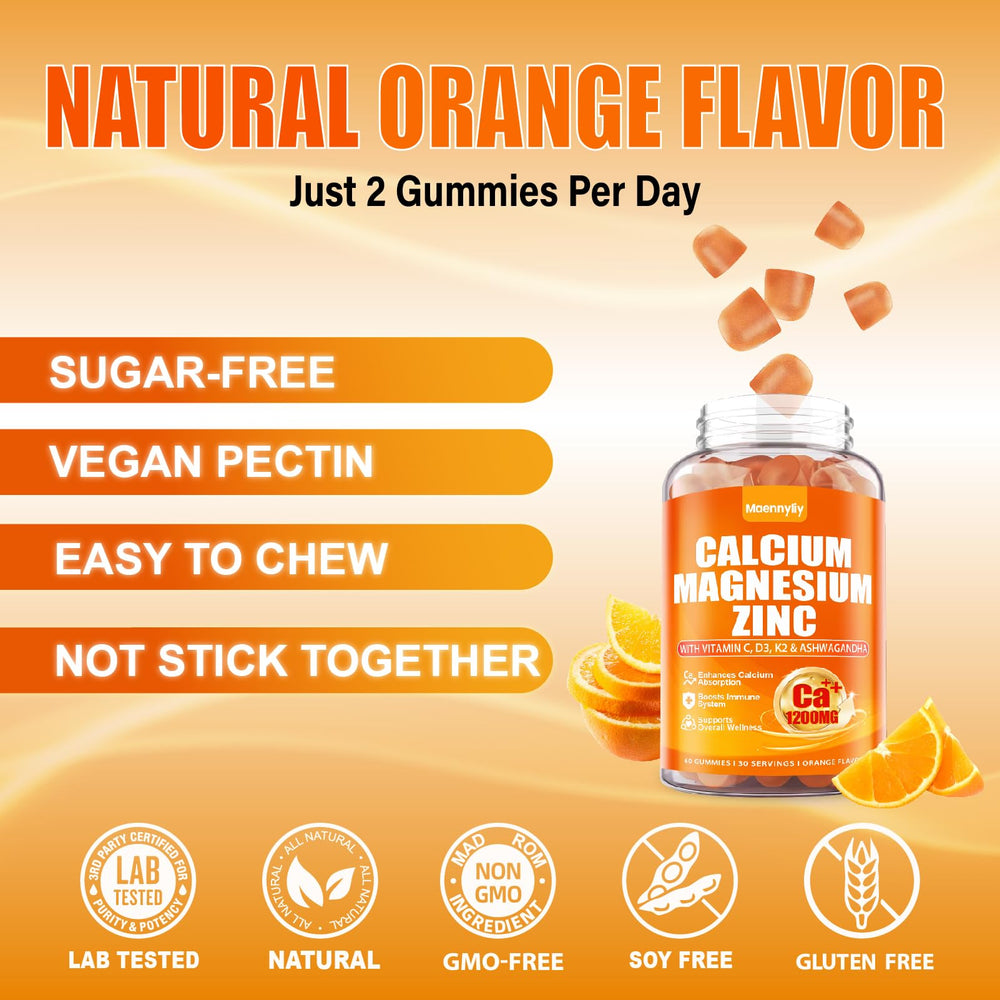 Sugar-free calcium gummies packaging